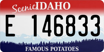 ID license plate E146833