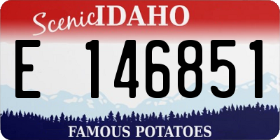 ID license plate E146851