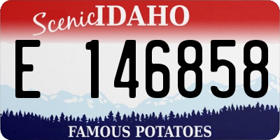 ID license plate E146858