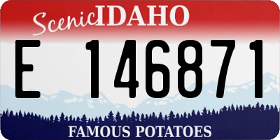 ID license plate E146871