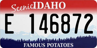 ID license plate E146872