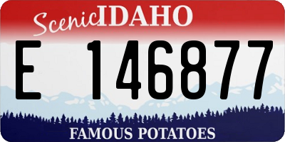 ID license plate E146877