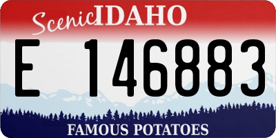 ID license plate E146883