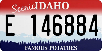 ID license plate E146884