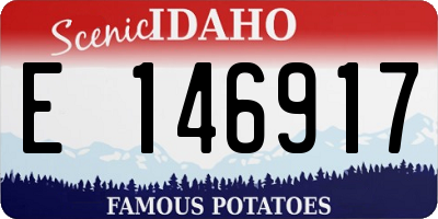 ID license plate E146917