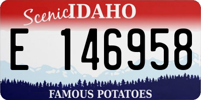 ID license plate E146958