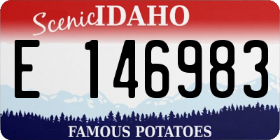 ID license plate E146983