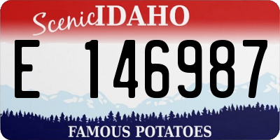 ID license plate E146987