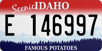 ID license plate E146997