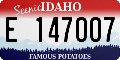 ID license plate E147007