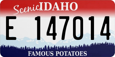 ID license plate E147014