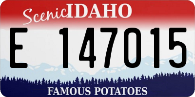 ID license plate E147015