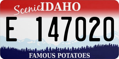 ID license plate E147020