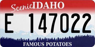 ID license plate E147022