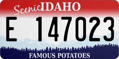 ID license plate E147023