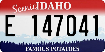 ID license plate E147041