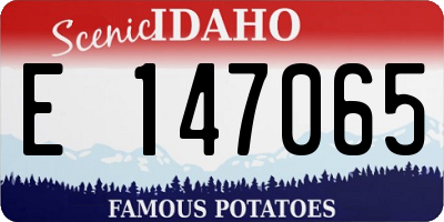 ID license plate E147065
