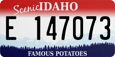 ID license plate E147073