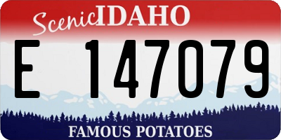 ID license plate E147079
