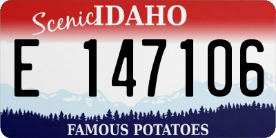 ID license plate E147106