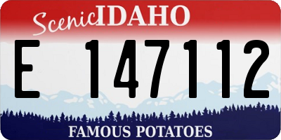 ID license plate E147112