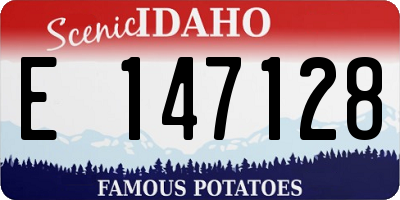 ID license plate E147128