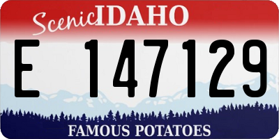 ID license plate E147129