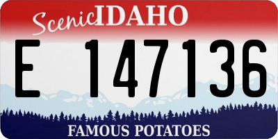 ID license plate E147136