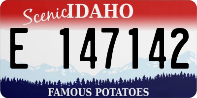 ID license plate E147142