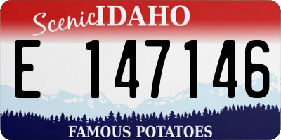 ID license plate E147146