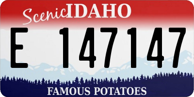 ID license plate E147147