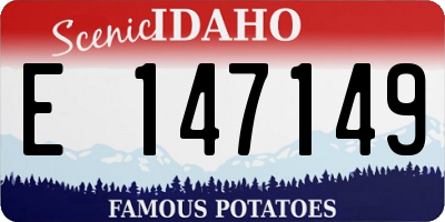 ID license plate E147149