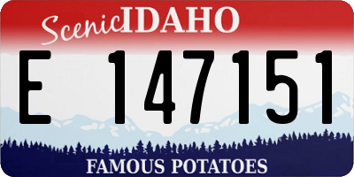 ID license plate E147151