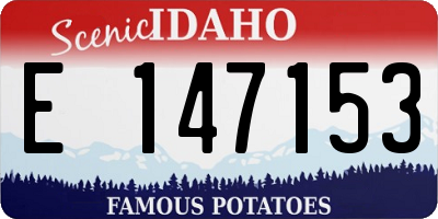 ID license plate E147153