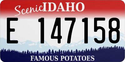 ID license plate E147158