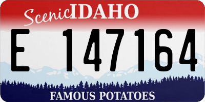 ID license plate E147164