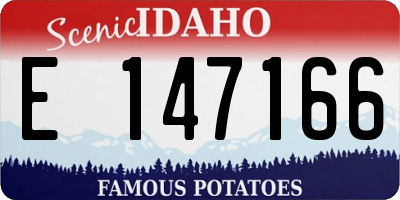 ID license plate E147166