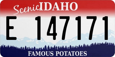 ID license plate E147171