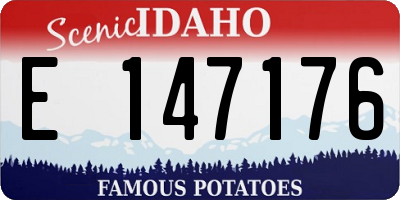 ID license plate E147176