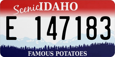 ID license plate E147183