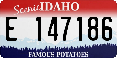ID license plate E147186