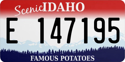 ID license plate E147195