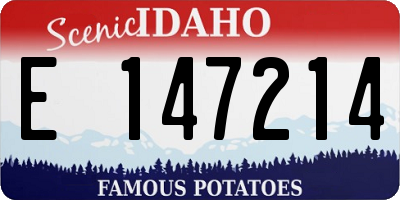 ID license plate E147214