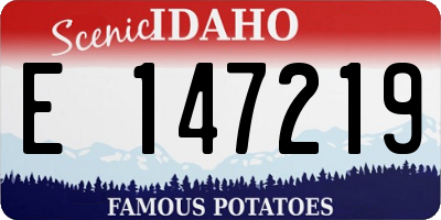 ID license plate E147219
