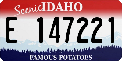 ID license plate E147221