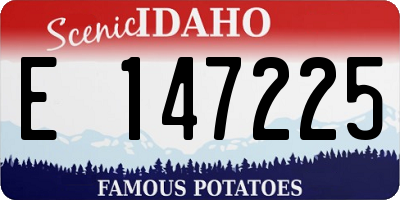 ID license plate E147225