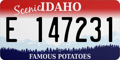 ID license plate E147231