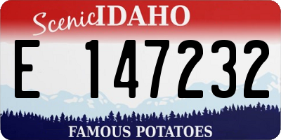 ID license plate E147232
