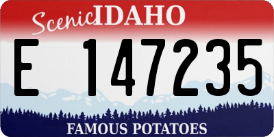 ID license plate E147235