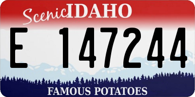 ID license plate E147244